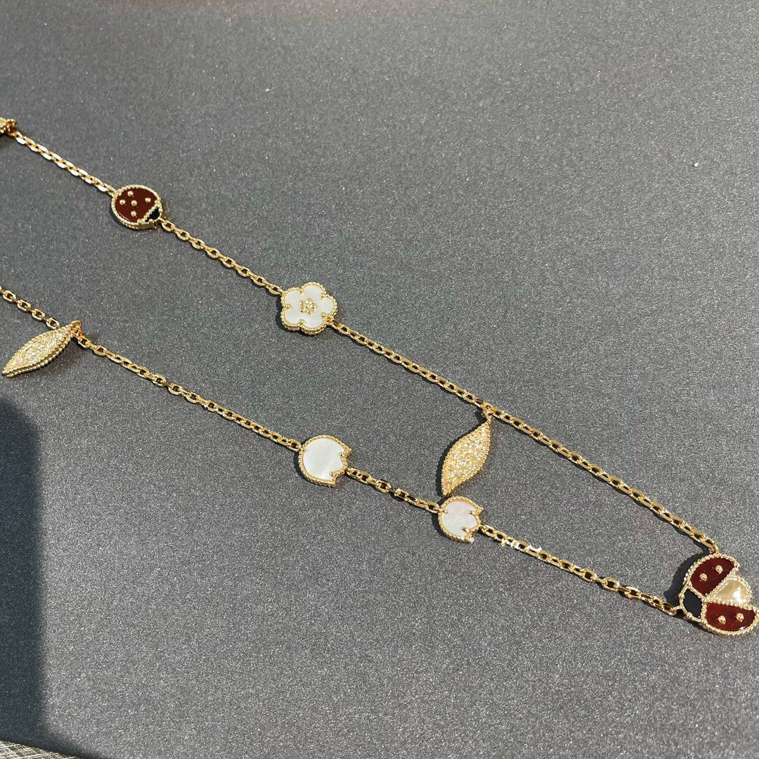 [：Polaidi Jewelry]LUCKY SPRING 15 MOTIFS GOLD NECKLACE