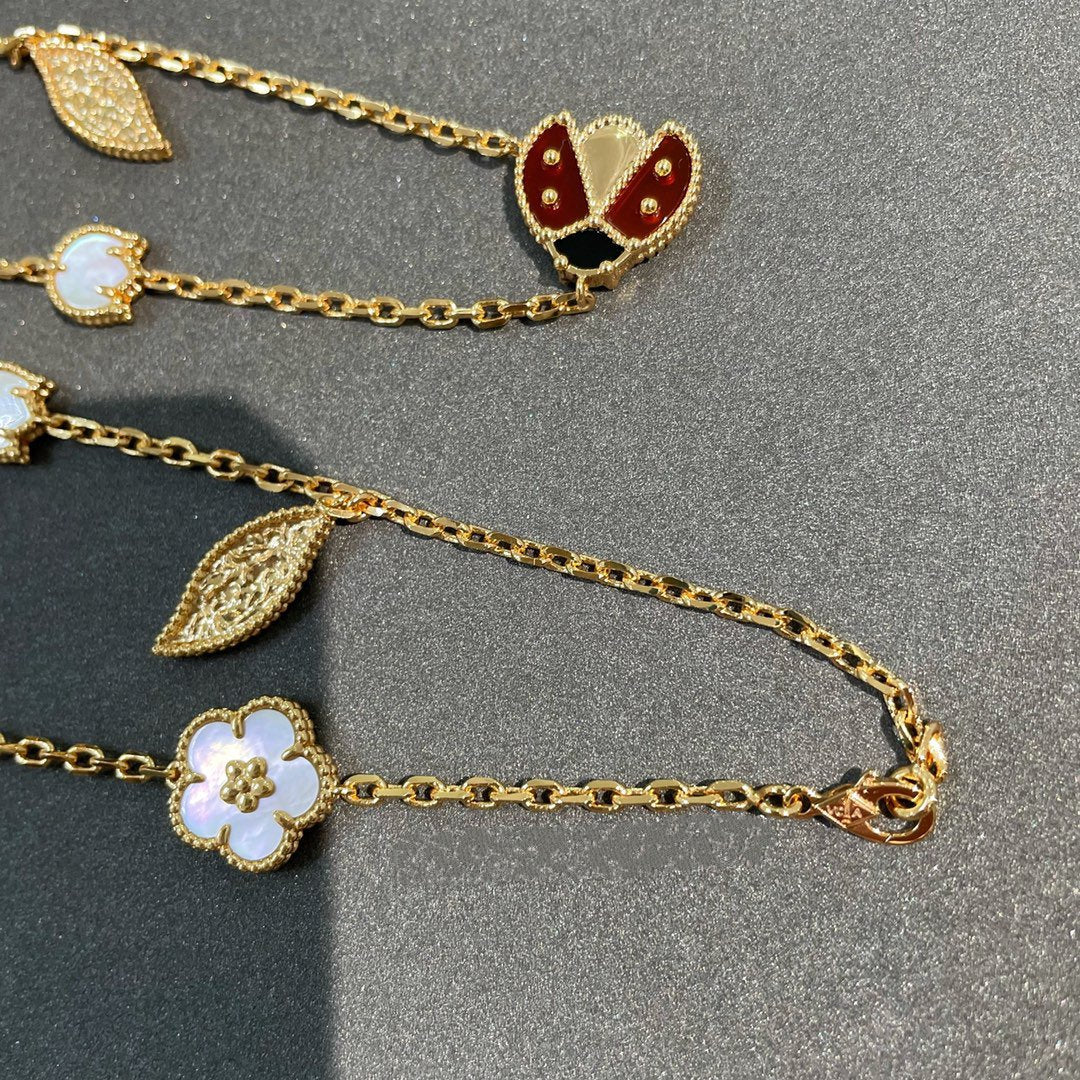 [Polaidi Jewelry]LUCKY SPRING 15 MOTIFS GOLD NECKLACE