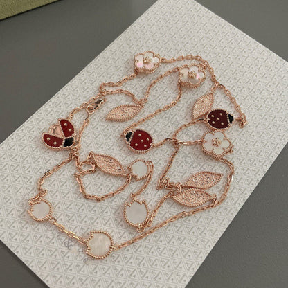 [Polaidi Jewelry]LUCKY SPRING 15 MOTIFS ROSE GOLD NECKLACE