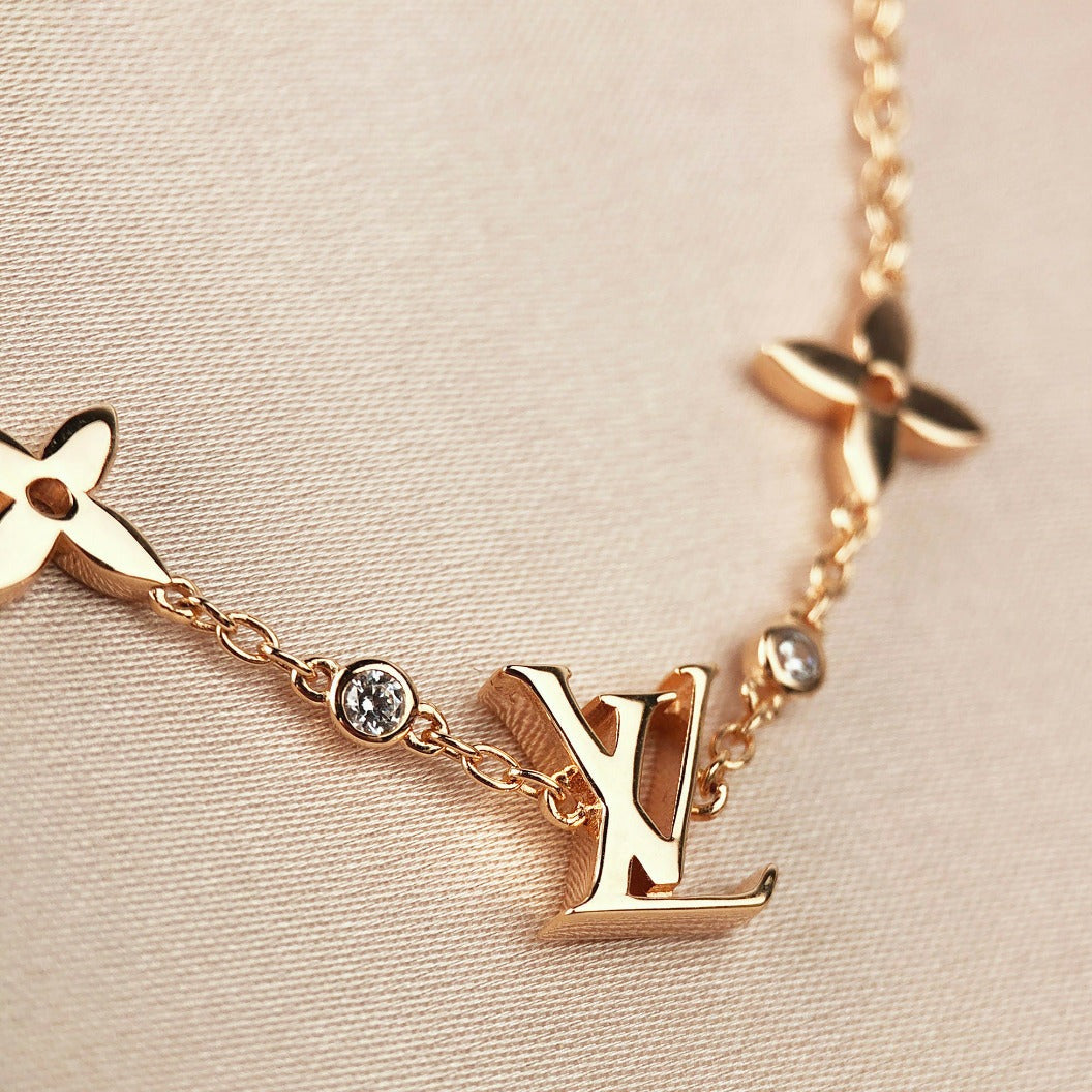 [：Polaidi Jewelry]STAR AND SUN 7 MOTIFS GOLD BRACELET