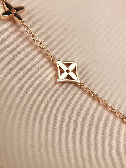 [Polaidi Jewelry]STAR AND SUN 7 MOTIFS GOLD BRACELET