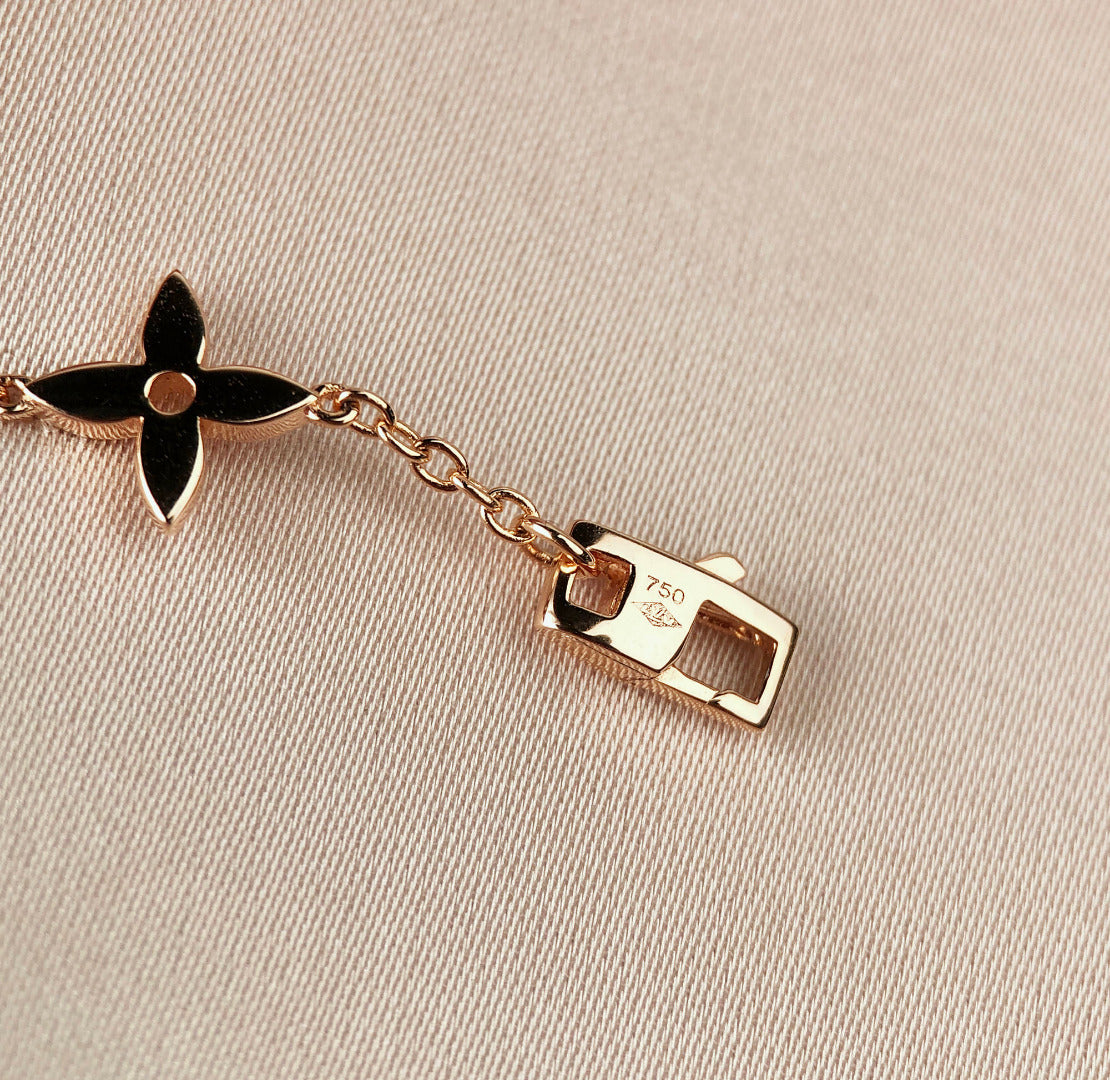 [Polaidi Jewelry]STAR AND SUN 7 MOTIFS GOLD BRACELET