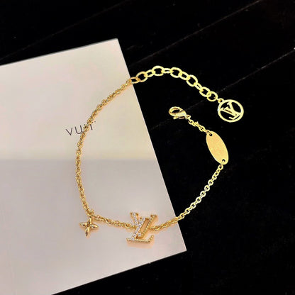 [Polaidi Jewelry]LOGO STAR MOTIF GOLD BRACELET