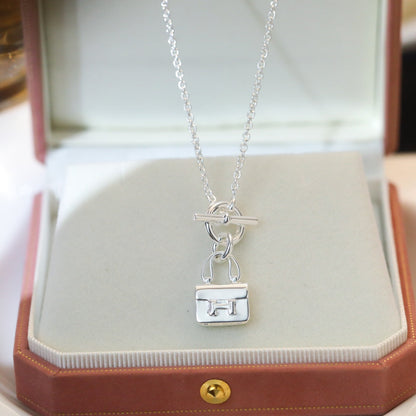 [：Polaidi Jewelry]POP H PEDANT SILVER NECKLACE