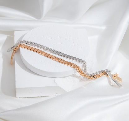 [Polaidi Jewelry]KELLY CHAIN SILVER DIAMOND BRACELET