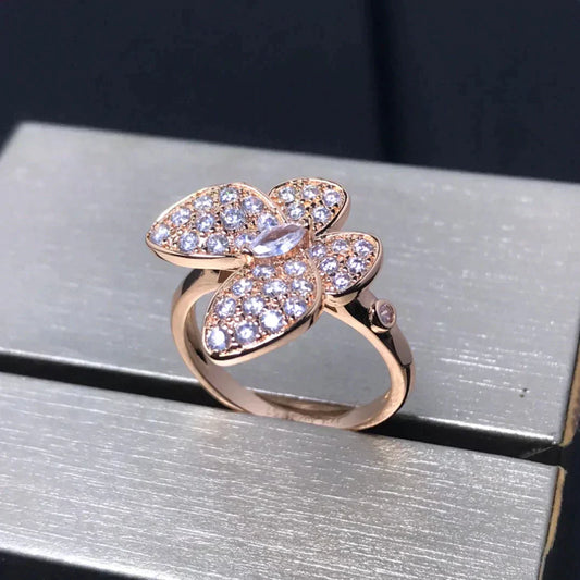 [Polaidi Jewelry]BUTTERFLY PINK GOLD DIAMOND RING