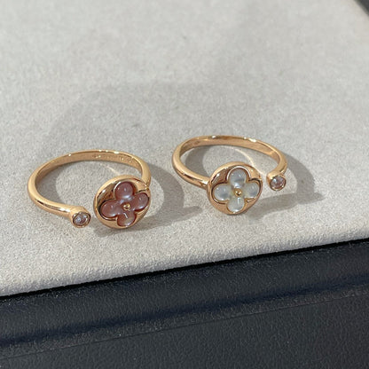 [：Polaidi Jewelry]SUN 1 DIAMOND PINK MOP RING