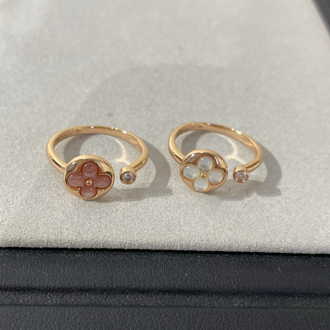 [：Polaidi Jewelry]SUN 1 DIAMOND PINK MOP RING