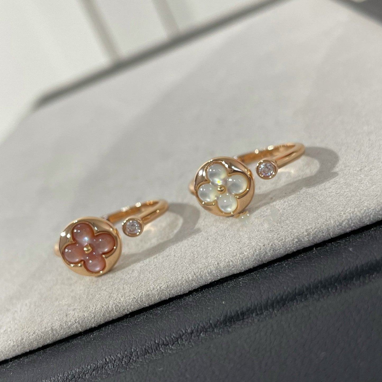 [：Polaidi Jewelry]SUN 1 DIAMOND PINK MOP RING