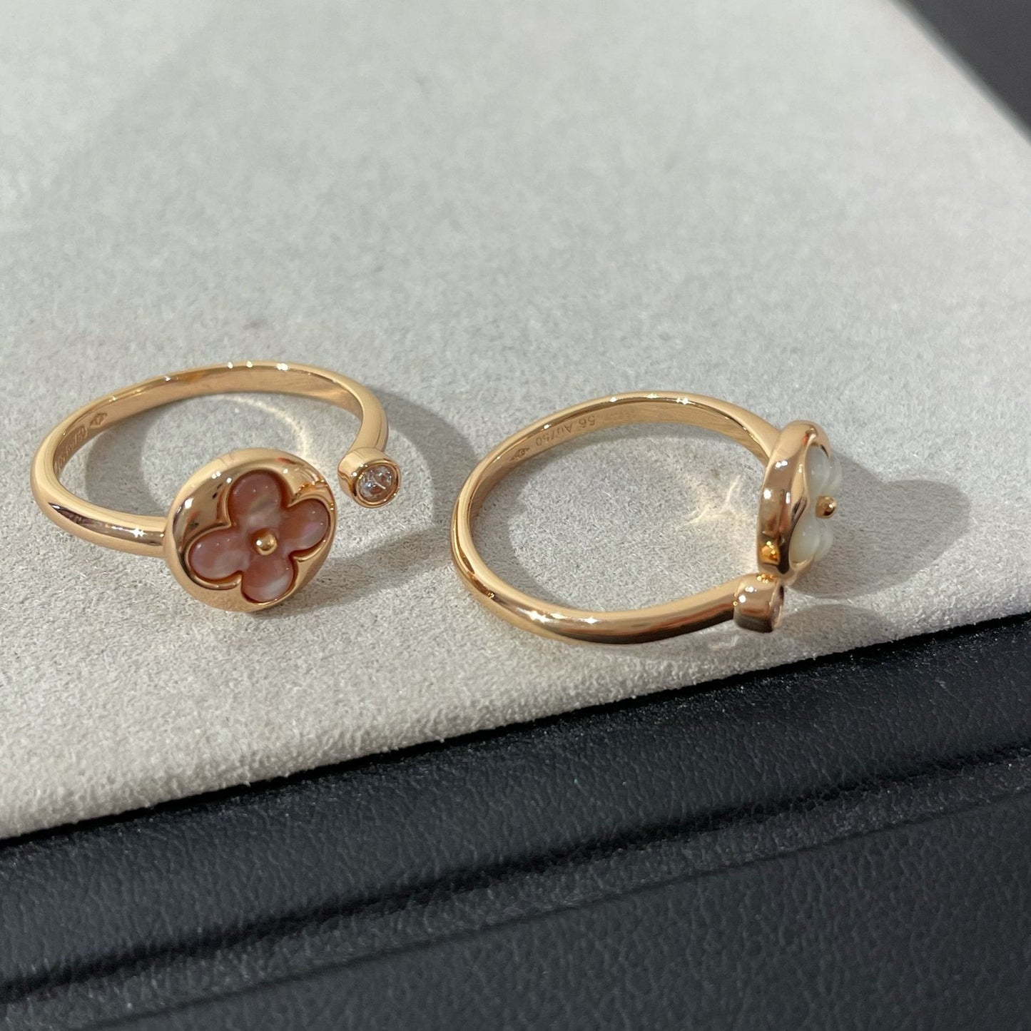 [：Polaidi Jewelry]SUN 1 DIAMOND PINK MOP RING