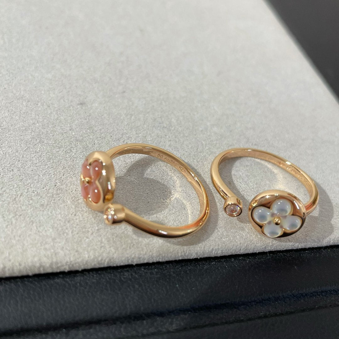 [：Polaidi Jewelry]SUN 1 DIAMOND PINK MOP RING