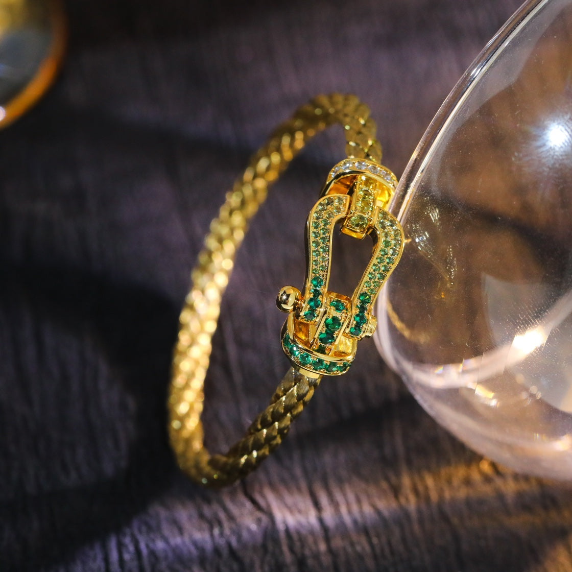 [：Polaidi Jewelry]FORCE 10 GOLD GREEN DIAMOND PAVED