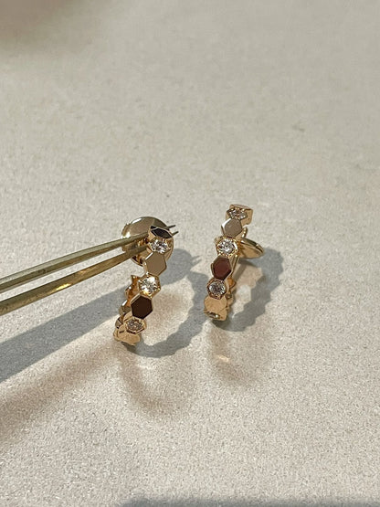 [：Polaidi Jewelry]Hollow Design Four-Leaf Clover Flower Shape Earrings