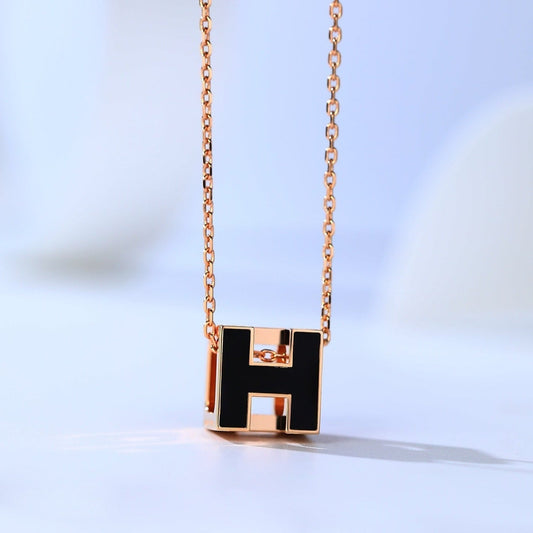 [：Polaidi Jewelry]H CAGE PINK GOLD NECKLACE