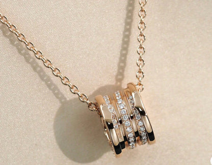 [Polaidi Jewelry]ZERO 1 PINK GOLD DIAMOND NECKLACE