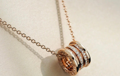 [Polaidi Jewelry]ZERO 1 PINK GOLD DIAMOND NECKLACE