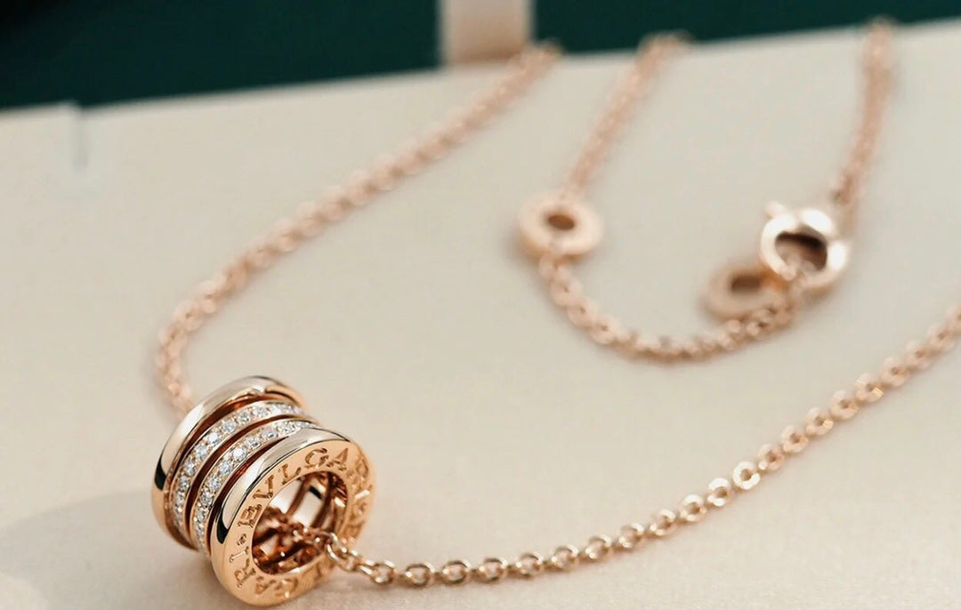 [Polaidi Jewelry]ZERO 1 PINK GOLD DIAMOND NECKLACE