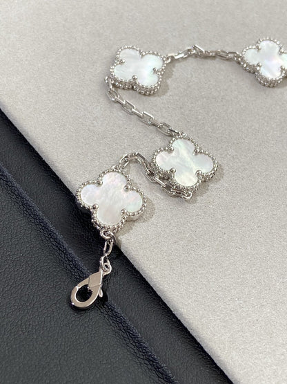 [Polaidi Jewelry]CLOVER WHITE PEARL MOP 5 MOTIF BRACELET COLLECTION
