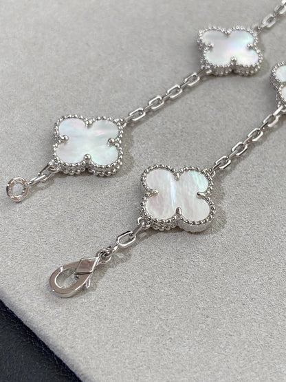 [Polaidi Jewelry]CLOVER WHITE PEARL MOP 5 MOTIF BRACELET COLLECTION
