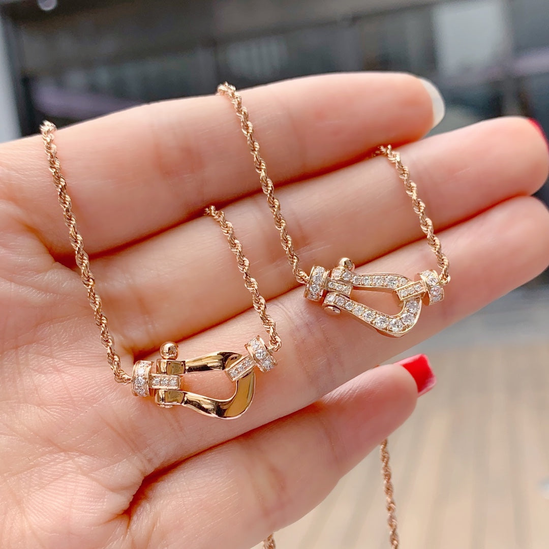 [Polaidi Jewelry]FORCE 10 PINK GOLD DIAMOND NECKLACE