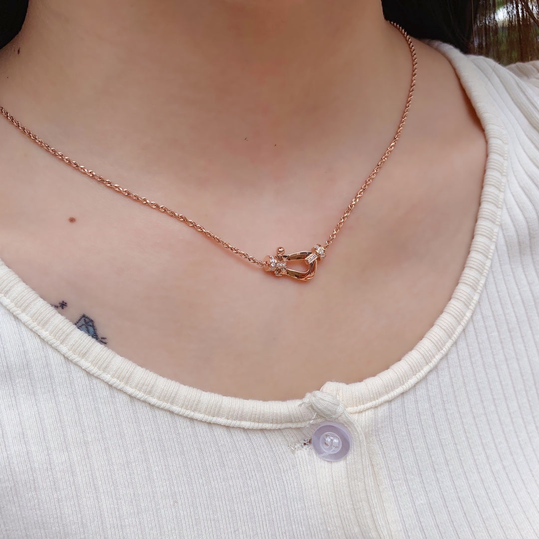 [：Polaidi Jewelry]FORCE 10 PINK GOLD DIAMOND NECKLACE