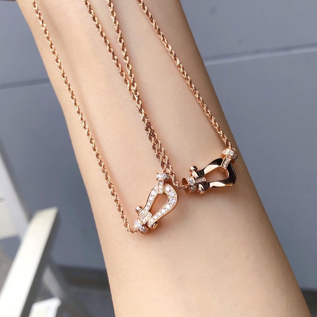 [Polaidi Jewelry]FORCE 10 PINK GOLD DIAMOND NECKLACE