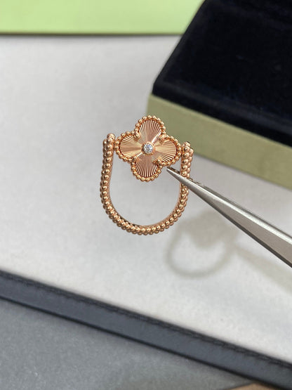 [Polaidi Jewelry]CLOVER RIVERSIBLE ROSE GOLD RING