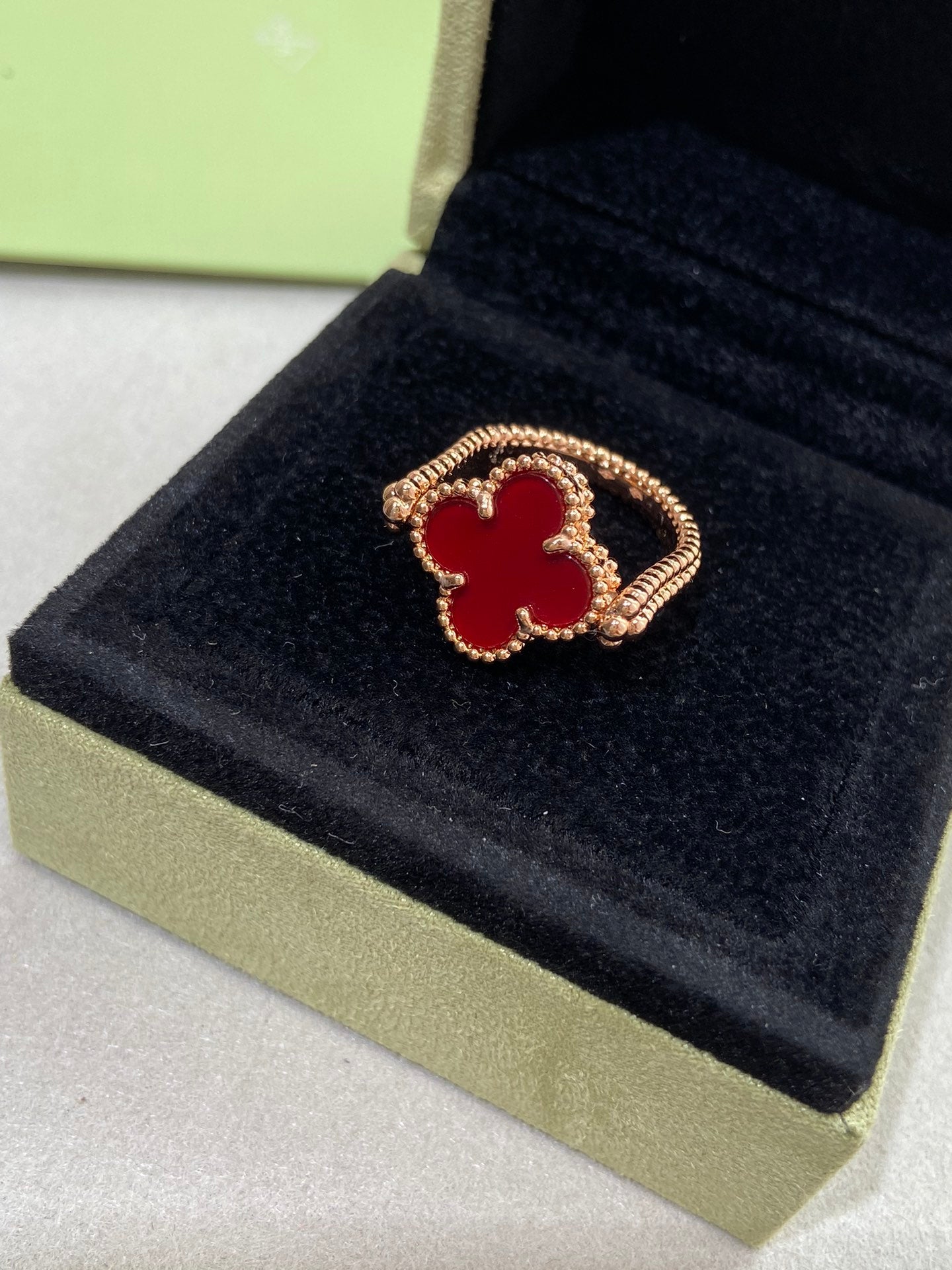 [Polaidi Jewelry]CLOVER RIVERSIBLE ROSE GOLD RING