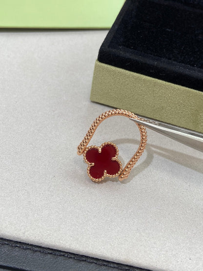 [Polaidi Jewelry]CLOVER RIVERSIBLE ROSE GOLD RING