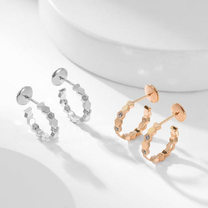 [：Polaidi Jewelry]BEE LOVEダイヤモンドフープピアス