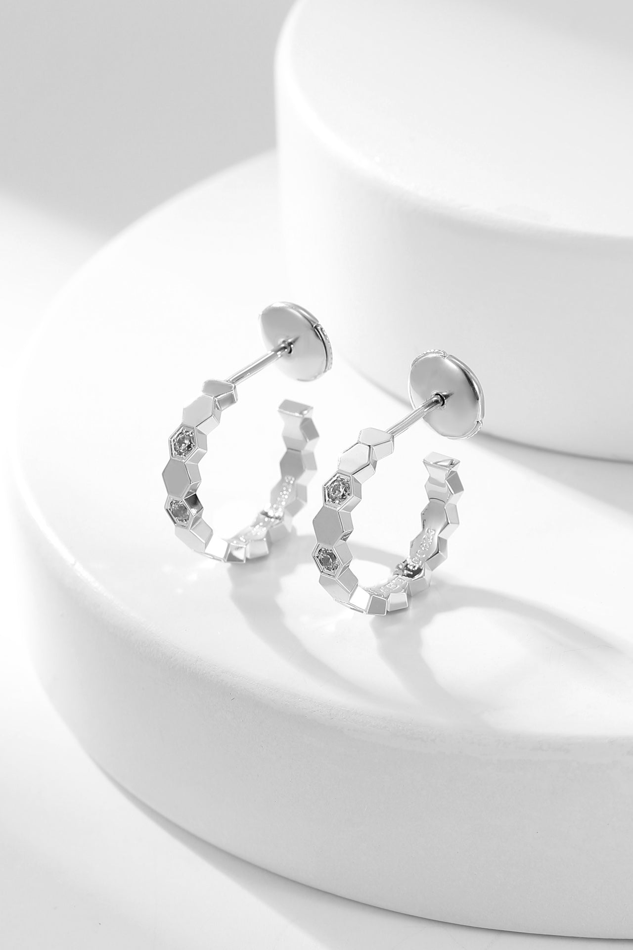 [：Polaidi Jewelry]BEE LOVEダイヤモンドフープピアス