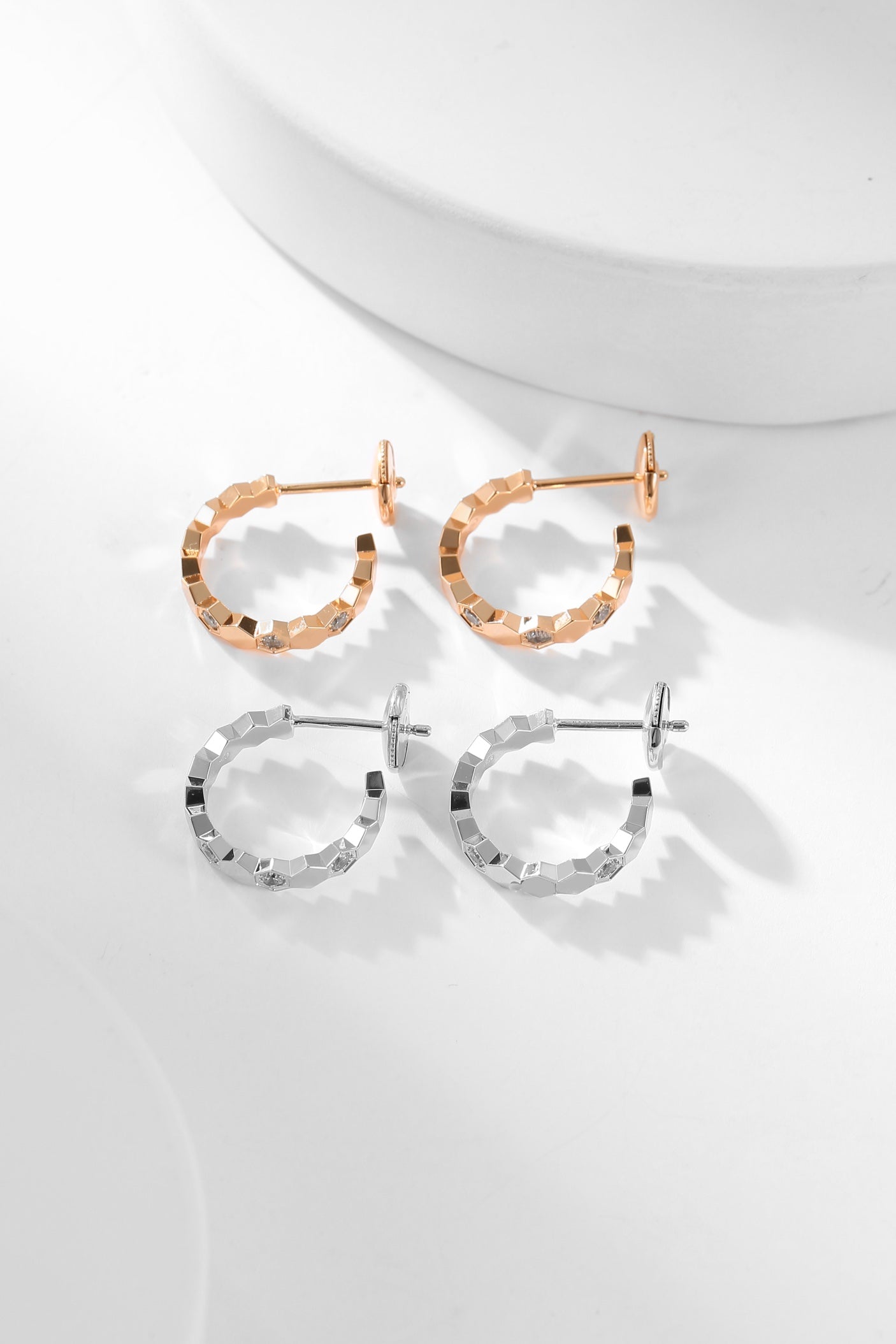[：Polaidi Jewelry]BEE LOVEダイヤモンドフープピアス