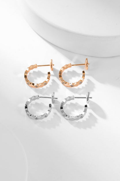 [：Polaidi Jewelry]BEE LOVEダイヤモンドフープピアス