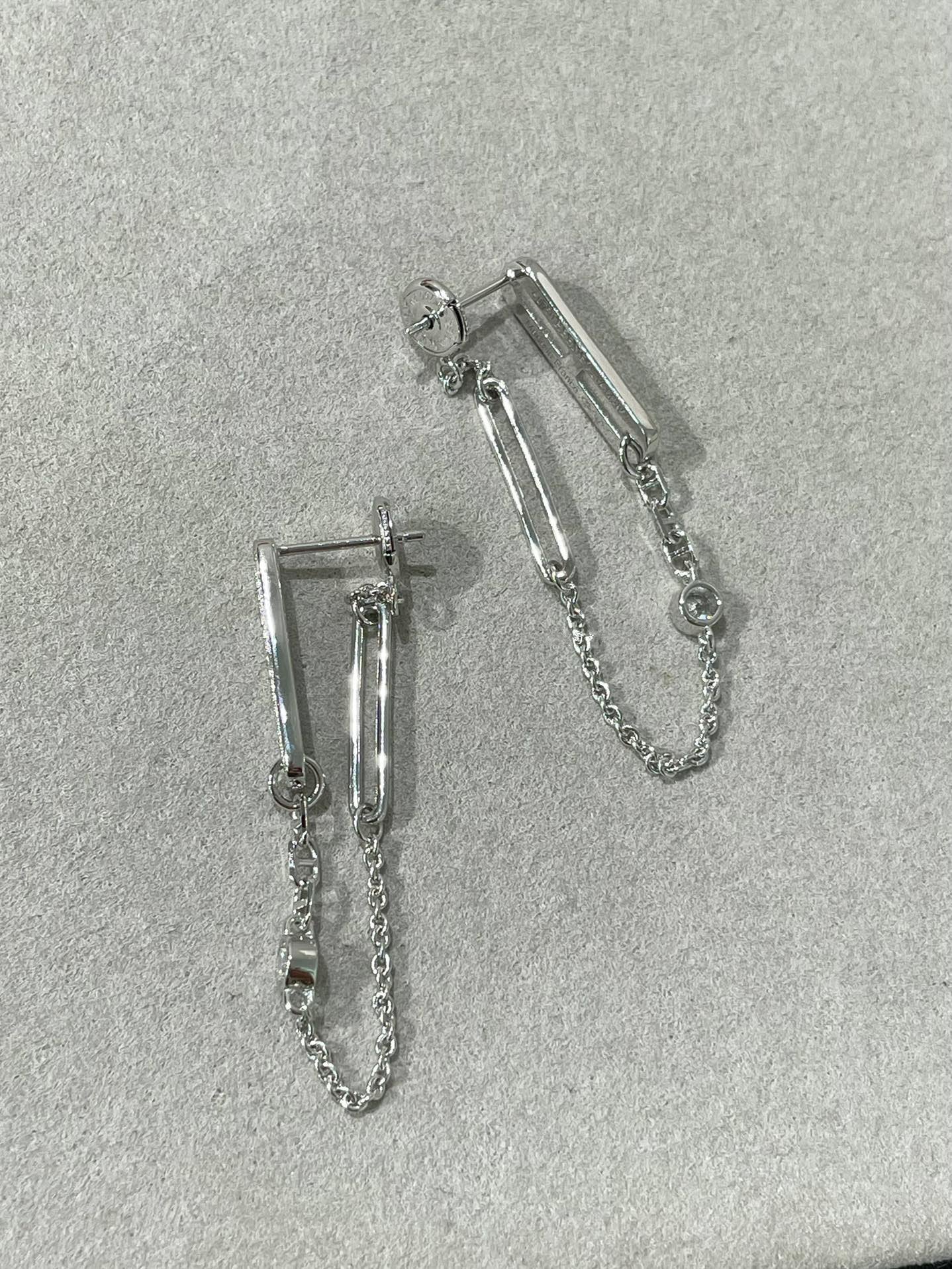 [：Polaidi Jewelry]CHAINE CHAOS DIAMOND DROP EARRINGS