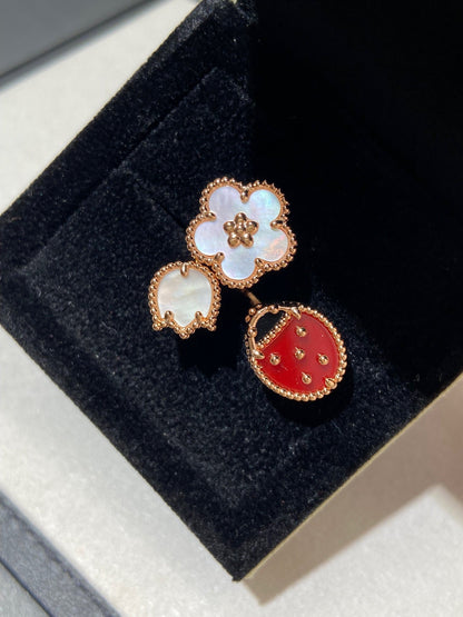 [Polaidi Jewelry]LUCKY 3 MOTIF ROSE GOLD RING