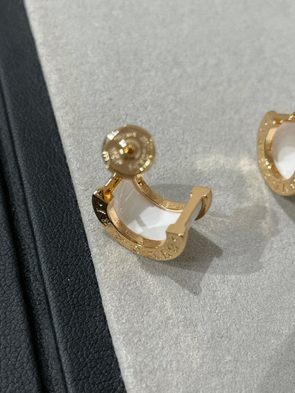 [Polaidi Jewelry]ZERO 1 PINK GOLD CERAMIC EARRINGS