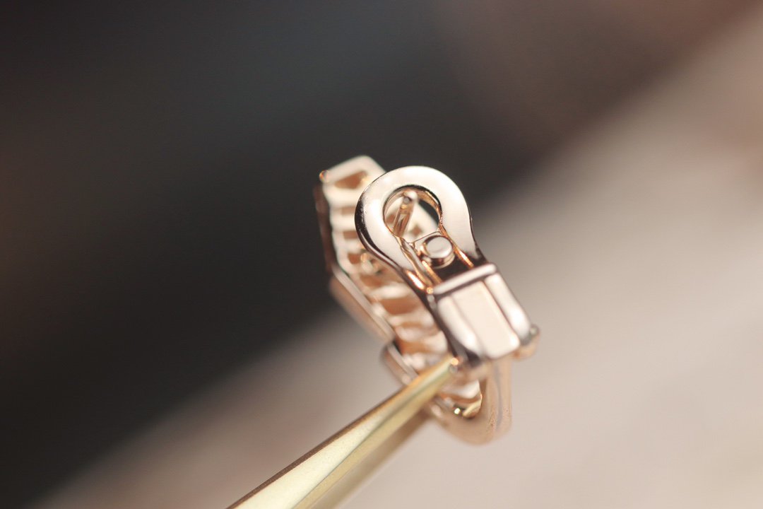 [Polaidi Jewelry]SERPENT PINK GOLD DIAMOND EARRINGS