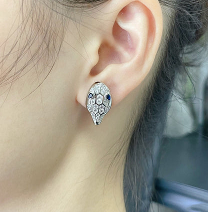 [Polaidi Jewelry]SERPENT DIAMOND STUD EARRINGS