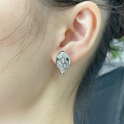 [Polaidi Jewelry]SERPENT DIAMOND STUD EARRINGS