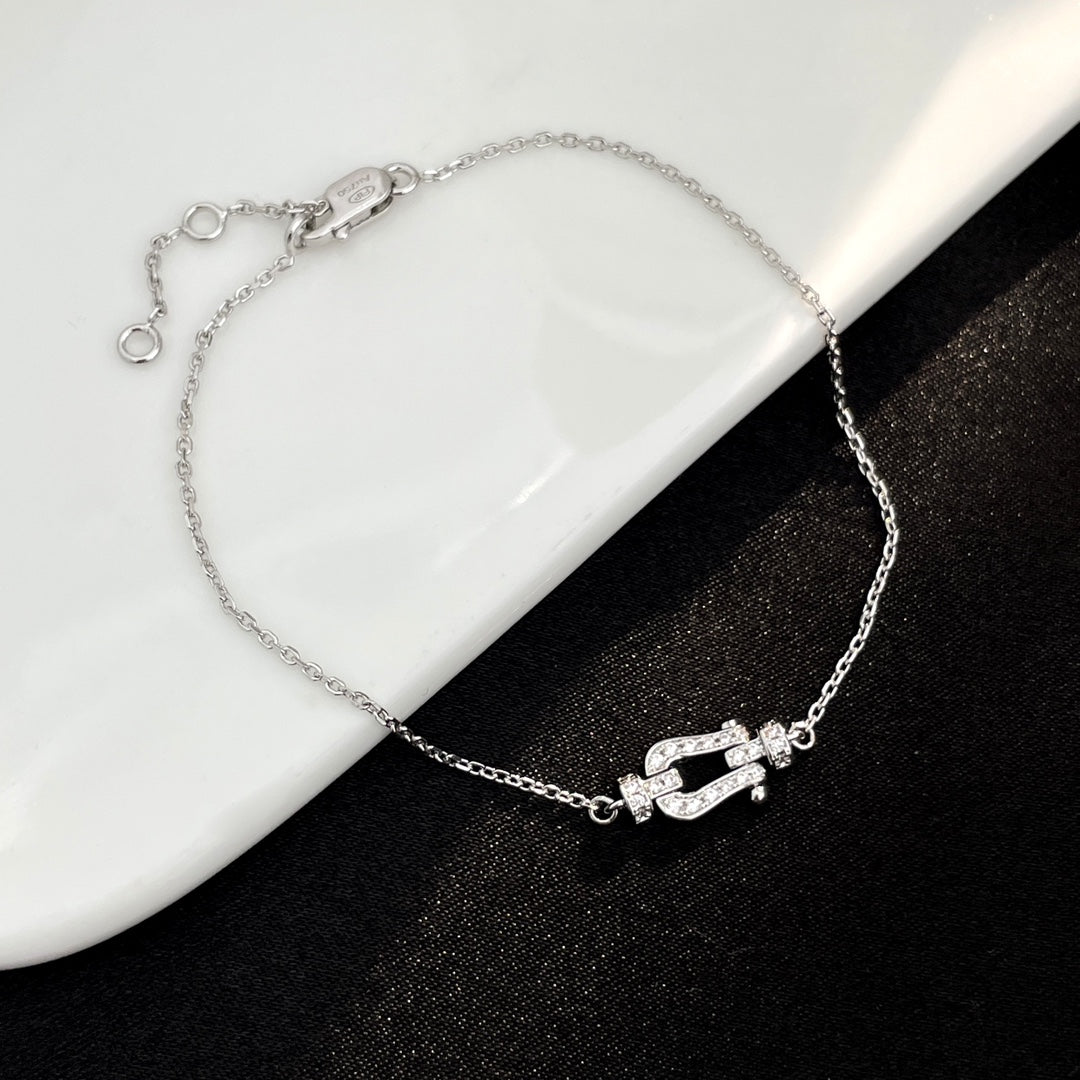 [：Polaidi Jewelry]FORCE 10 FULL DIAMOND BUCKLE CHAIN LINK MINI MODEL