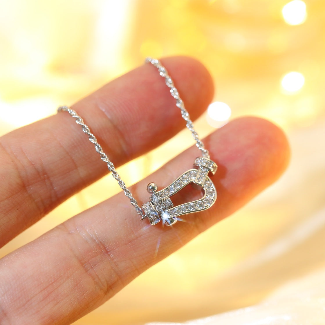 [Polaidi Jewelry]FORCE 10 DIAMOND SILVER NECKLACE MINI MODEL