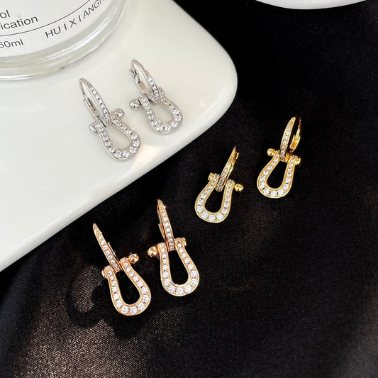[：Polaidi Jewelry]FORCE 10 FULL DIAMOND DROP EARRINGS MEDIUM MODEL