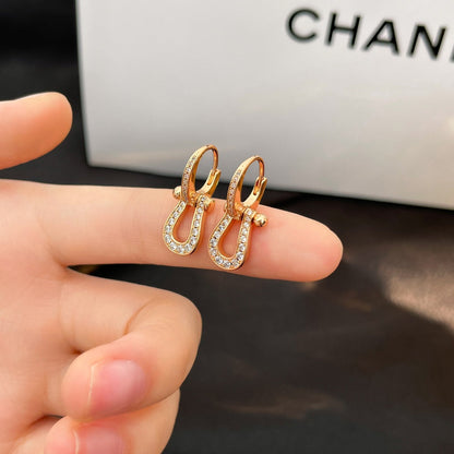 [：Polaidi Jewelry]FORCE 10 FULL DIAMOND DROP EARRINGS MEDIUM MODEL