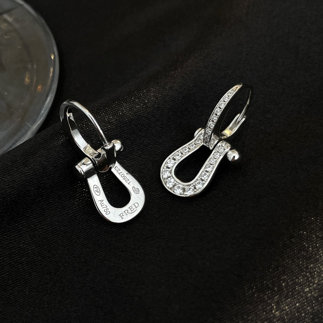 [：Polaidi Jewelry]FORCE 10 FULL DIAMOND DROP EARRINGS MEDIUM MODEL