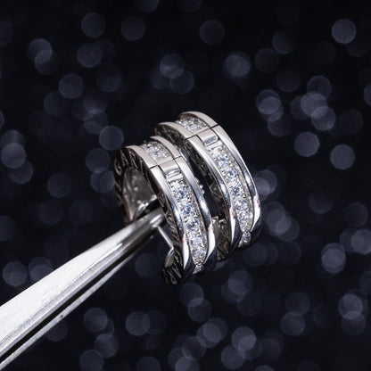 [Polaidi Jewelry]ZERO 1 MINI SILVER DIAMOND EARRINGS