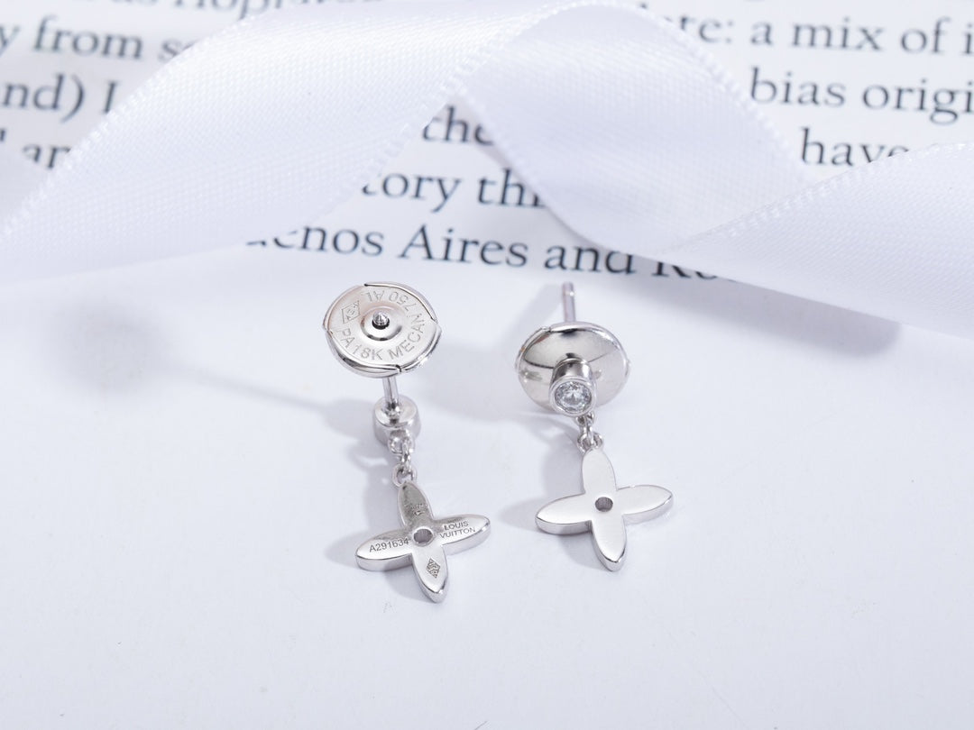 [：Polaidi Jewelry]VIDYLLE SILVER DIAMOND MINI DROP EARRINGS