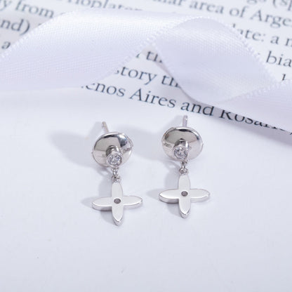 [Polaidi Jewelry]VIDYLLE SILVER DIAMOND MINI DROP EARRINGS