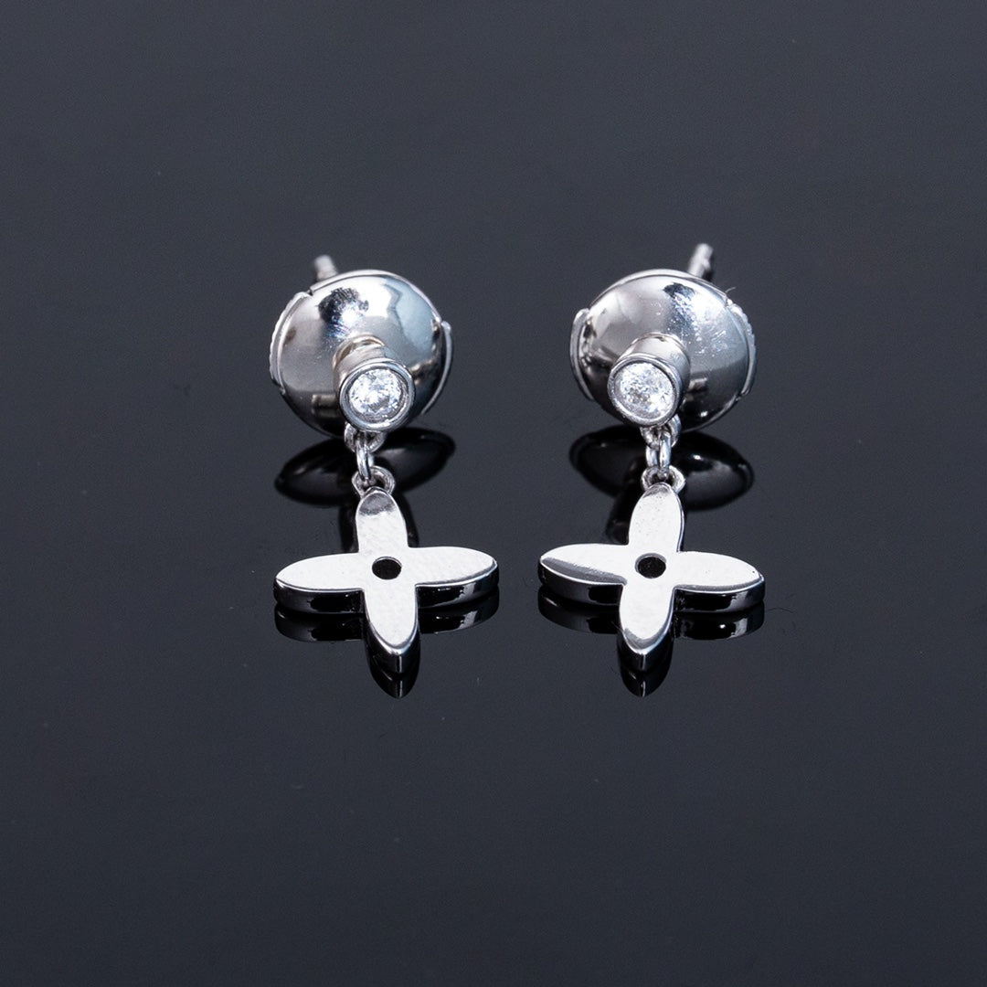 [：Polaidi Jewelry]VIDYLLE SILVER DIAMOND MINI DROP EARRINGS