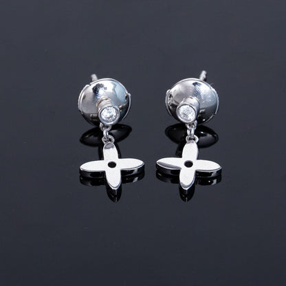 [：Polaidi Jewelry]VIDYLLE SILVER DIAMOND MINI DROP EARRINGS
