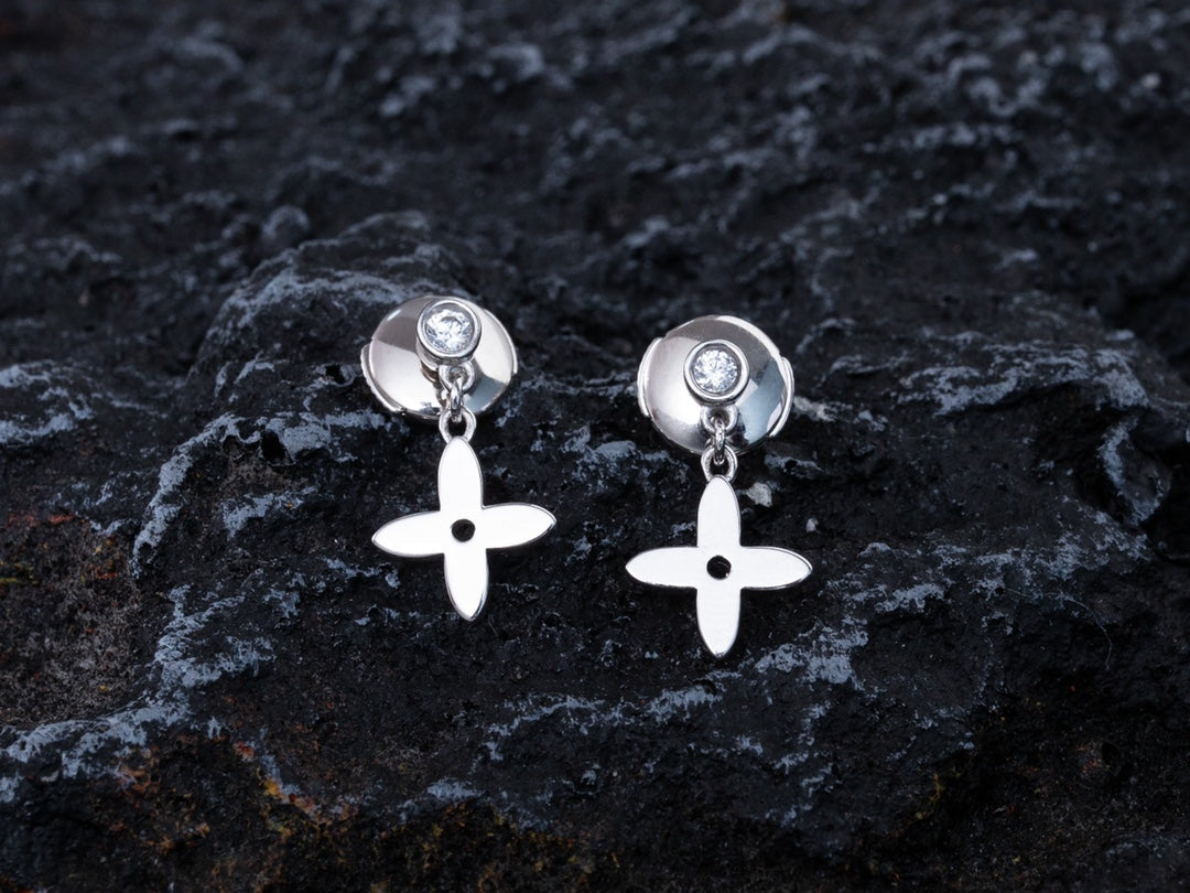 [：Polaidi Jewelry]VIDYLLE SILVER DIAMOND MINI DROP EARRINGS